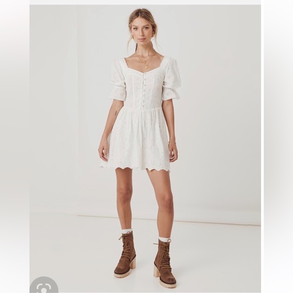 NWT Spell BO Mini dress white in size Small - Picture 3 of 6